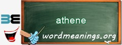 WordMeaning blackboard for athene